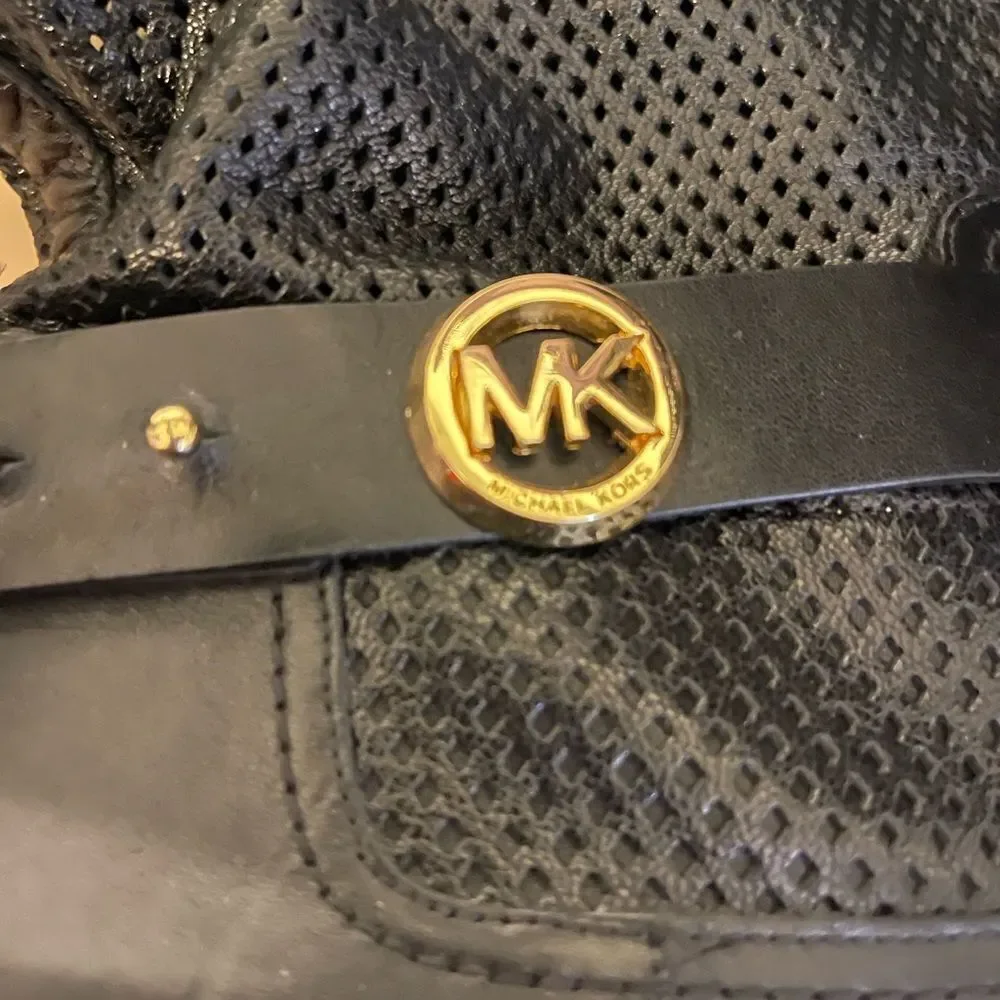 Womens MICHAEL Michael Kors Daria Flat Mid-Calf biker Boot black leather nib nwt